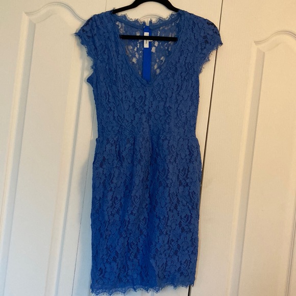 Blue babaton lace dress